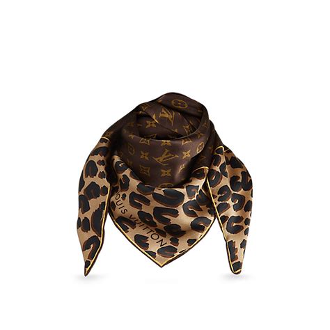 louis vuitton leopard silk scarf